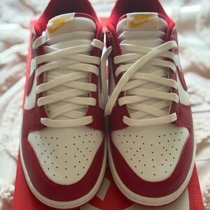 Nike Red and White Athletic Shoes